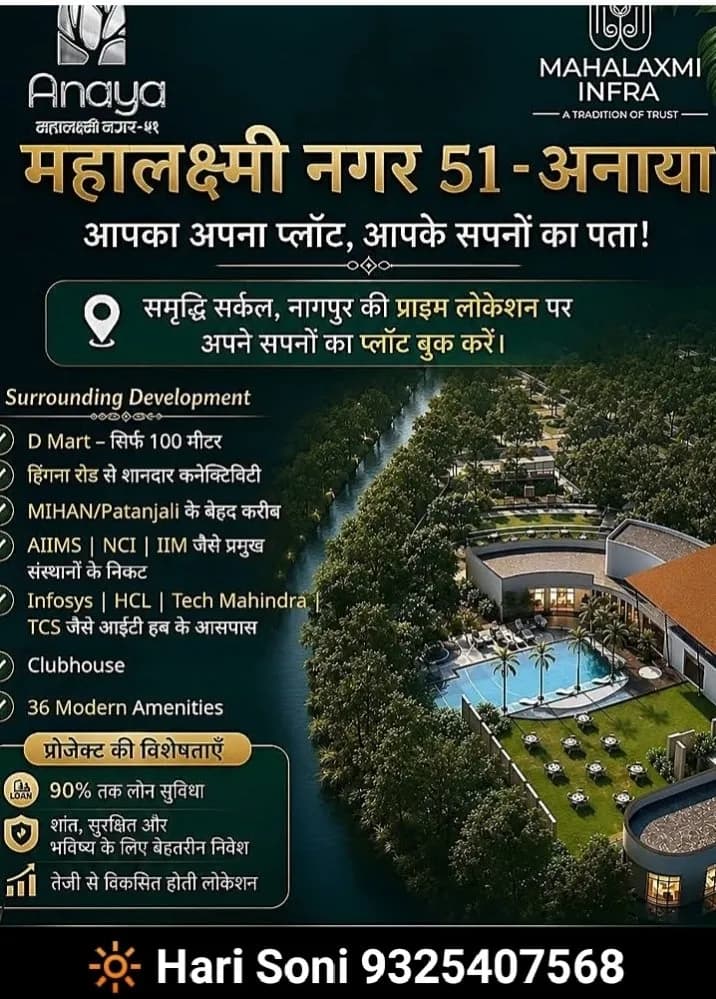 NMRDA & RL Sanctioned Plots nearby Samruddhi Circle,NCI,D Mart,AIIMS,International School