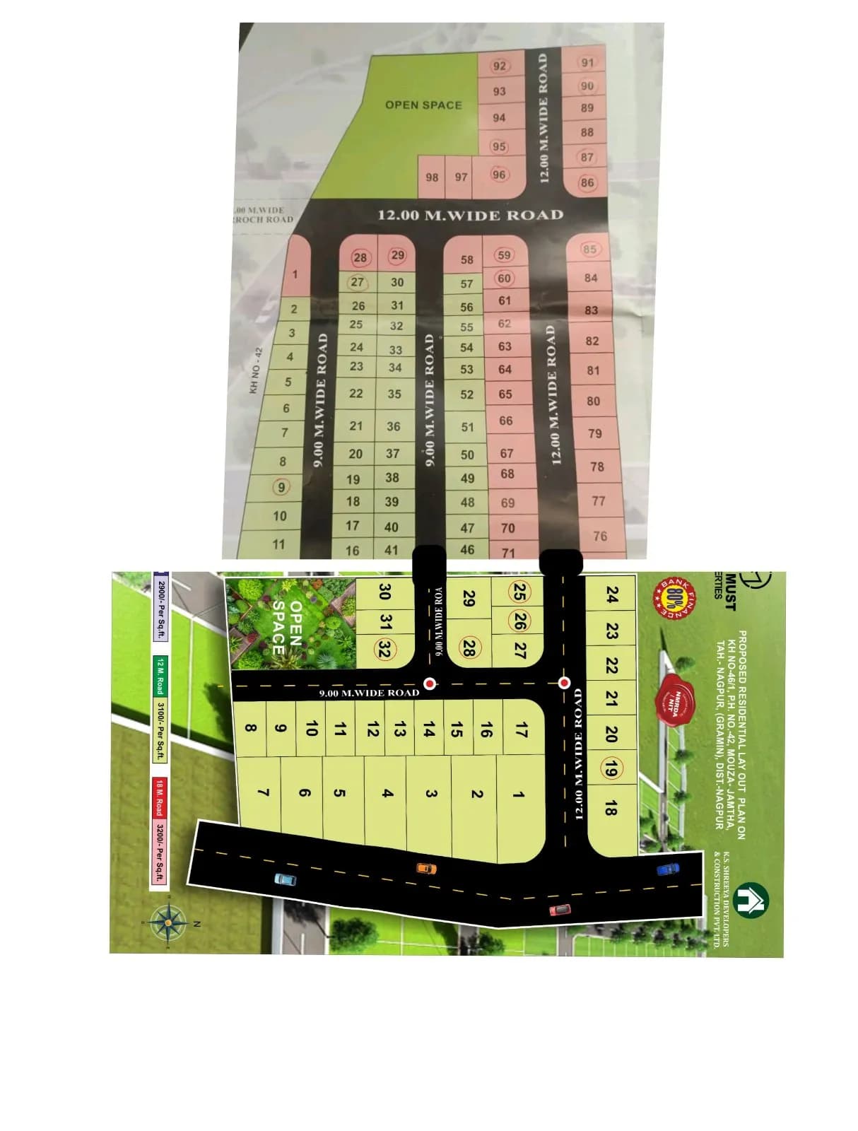 MMRDA RL SANCTION PLOTS.. 80-90%Bank loan facility available,mouza Jamtha